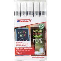 edding 4-4095-5049  4095 Kreidemarker 5er-Set weiß