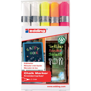 edding 4-4095-5999  4095 Kreidemarker 5er-Set sortiert