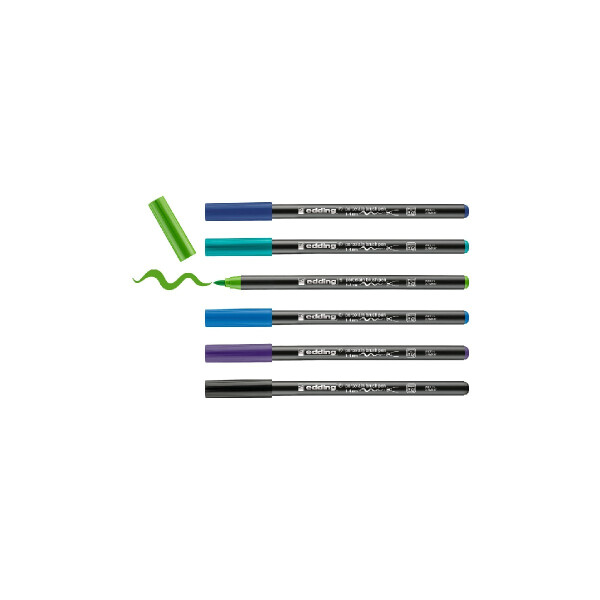 edding 4-4200-6099  4200 Porzellanpinselstift 6er-Set sortiert cool