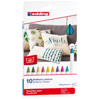 edding 4-4600-10099  4600 Textilstift 10er-Set sortiert fun