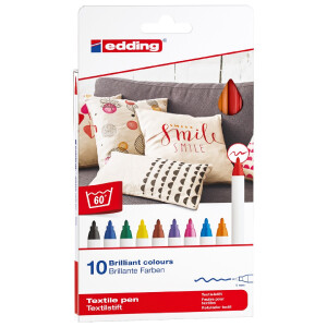 edding 4-4600-10999  4600 Textilstift 10er-Set sortiert...