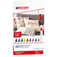 edding 4-4600-10999  4600 Textilstift 10er-Set sortiert basic