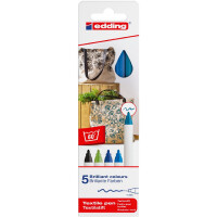 edding 4-4600-5099  4600 Textilstift 5er-Set sortiert cool