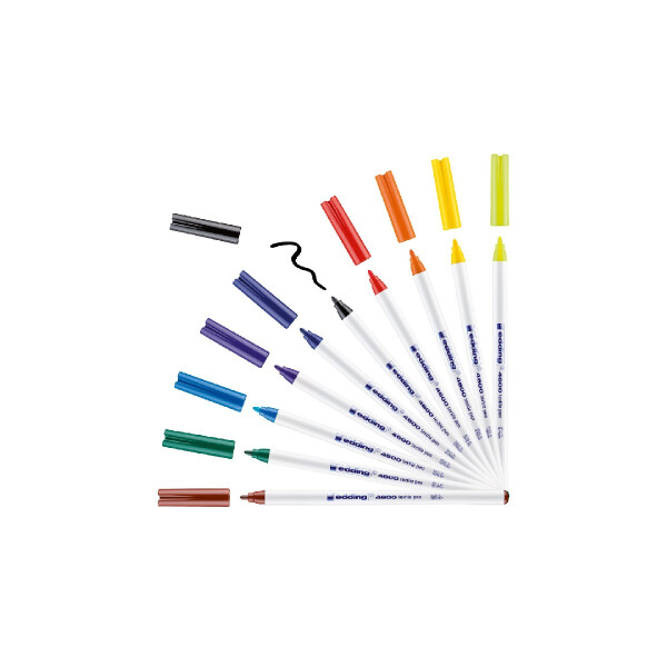 edding 4-4600999  4600 Textilstift 10er-Faltschachtel sortiert