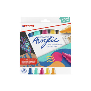 edding 4-5000-5-999  5000 Acrylmarker breit 5er-Set sortiert abstrakt