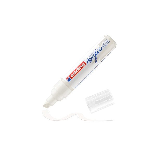 edding 4-5000922  5000 Acrylmarker breit verkehrsweiß