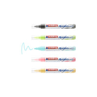 edding 4-5100-5-099  5100 Acrylmarker medium 5er-Set sortiert pastell