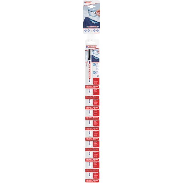 edding 4-51630  8040 Wäschemarker 10er-Clipstrip schwarz
