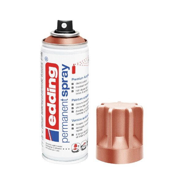 edding 4-5200932  5200 Permanentspray Premium Acryllack edles Kupfer matt DE-FR-IT