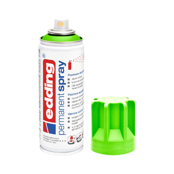 edding 4-5200964  5200 Permanentspray Premium Acryllack neongrün matt DE-FR-IT