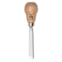 Kirschen 5602004 Kerbschnitzbeitel mit Rotbuchenheft, 4 mm Stich 1, schräg, Birnenform