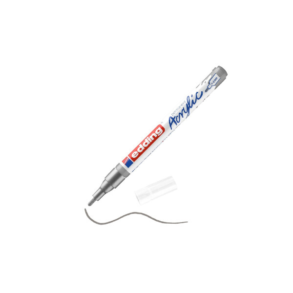 edding 4-5300923  5300 Acrylmarker fein silber