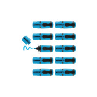 edding 4-7-10063  7 Mini Textmarker 10er-Polybeutel neonblau