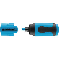 edding 4-7-10063  7 Mini Textmarker 10er-Polybeutel neonblau