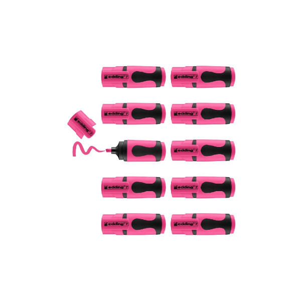 edding 4-7-10069  7 Mini Textmarker 10er-Polybeutel neonpink