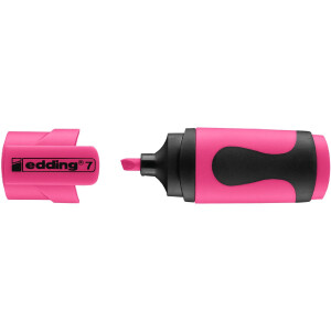 edding 4-7-10069  7 Mini Textmarker 10er-Polybeutel neonpink