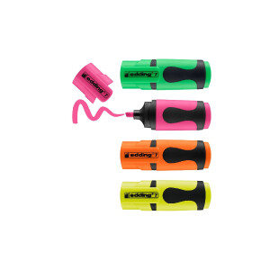 edding 04.07.2004  7 Mini Textmarker 4er-Set sortiert