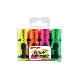 edding 04.07.2004  7 Mini Textmarker 4er-Set sortiert