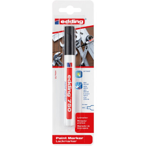 edding 4-750-1-4001  750 Lackmarker 1er-Blister schwarz B2C