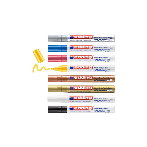 edding 4-750-8-999  750 Glanzlackmarker 8er-Set sortiert