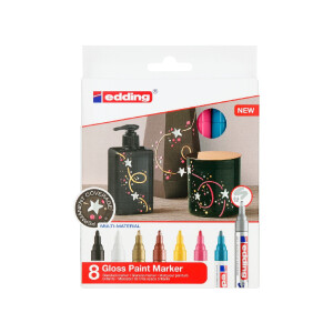 edding 4-750-8-999  750 Glanzlackmarker 8er-Set sortiert