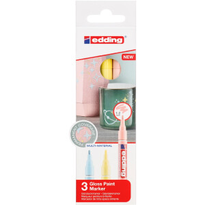 edding 4-751-3-099  751 Glanzlackmarker 3er-Set sortiert pastell