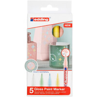 edding 4-751-5-099  751 Glanzlackmarker 5er-Set sortiert pastell