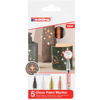 edding 4-751-5-999  751 Glanzlackmarker 5er-Set sortiert metallic