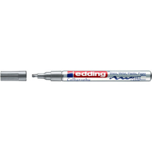 edding 4-753054  753 Glanzlackmarker Kalligrafie silber