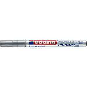edding 4-753054  753 Glanzlackmarker Kalligrafie silber