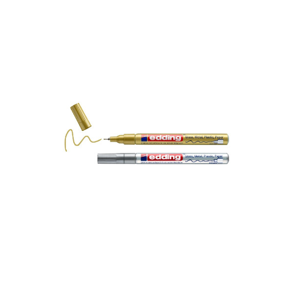 edding 4-780-2-1-53-54  780 Glanzlackmarker 2er-Blister sortiert