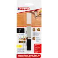 edding 4-8902-1-4001  8902 Holzboden-Reparatur-Wachs-Set 3er-Blister schwarz