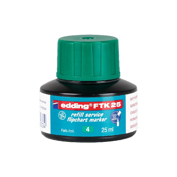 edding 4-FTK25004  FTK 25 Nachfülltinte Flipchartmarker grün