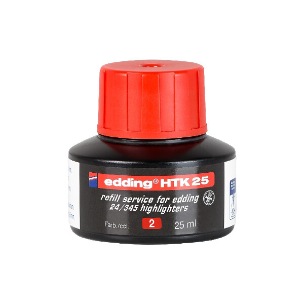 edding 4-HTK25002  HTK 25 Nachfülltinte Textmarker rot