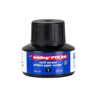 edding 4-PTK25001  PTK 25 Nachfülltinte Brillant-Papiermarker schwarz