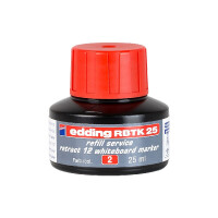edding 4-RBTK25002  RBTK 25 Nachfülltinte retract 12 Whiteboardmarker rot