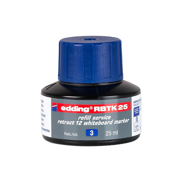 edding 4-RBTK25003  RBTK 25 Nachfülltinte retract 12 Whiteboardmarker blau