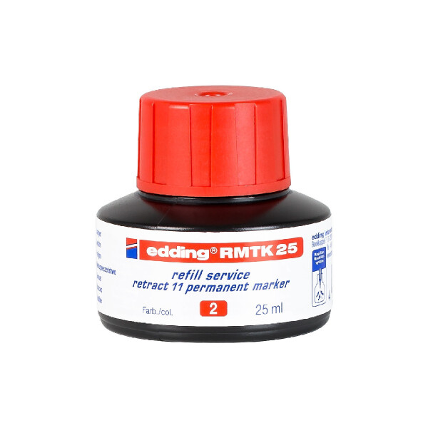 edding 4-RMTK25002  RMTK 25 Nachfülltinte retract 11 Permanentmarker rot