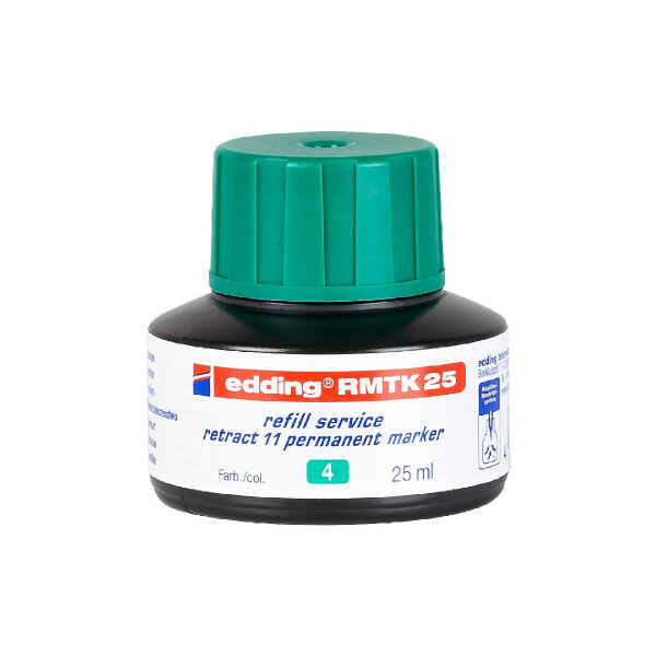 edding 4-RMTK25004  RMTK 25 Nachfülltinte retract 11 Permanentmarker grün