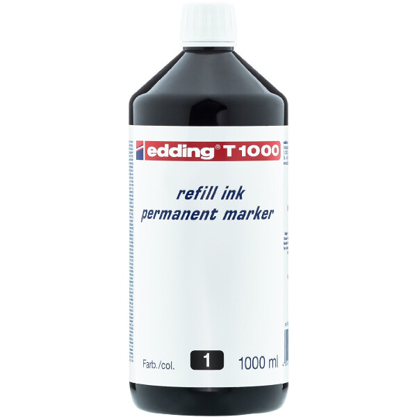 edding 4-T1000001  T 1000 Nachfülltinte Permanentmarker schwarz