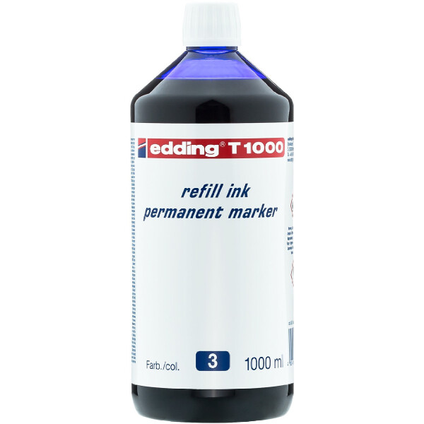 edding 4-T1000003  T 1000 Nachfülltinte Permanentmarker blau