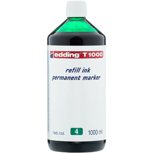 edding 4-T1000004  T 1000 Nachfülltinte Permanentmarker grün