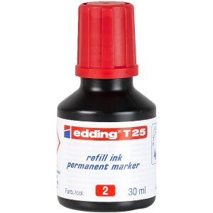 edding 4-T25002  T 25 Nachfülltinte Permanentmarker rot