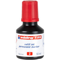 edding 4-T25002  T 25 Nachfülltinte Permanentmarker rot
