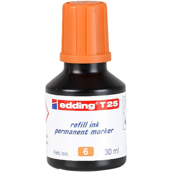 edding 4-T25006  T 25 Nachfülltinte Permanentmarker orange