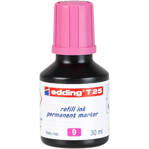 edding 4-T25009  T 25 Nachfülltinte Permanentmarker rosa
