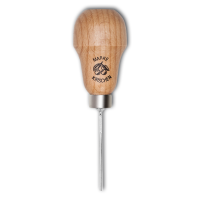 Kirschen 5711005 Zierschnitzeisen mit Rotbuchenheft, 0,5 mm Stich 11, gerade, Birnenform