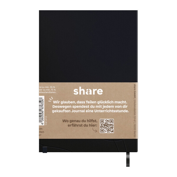 share Notizbuch A5 blanko dunkelblau 4-0014103