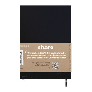 share Notizbuch A5 blanko dunkelblau 4-0014103