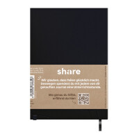 share Notizbuch A5 blanko dunkelblau 4-0014103